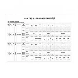 0-4 Yaş (0-59) Aşı Kayıt Fişi - 1