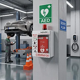 AED Defibrilatör Kabini Alarmlı Duvar Tipi (OED Dolabı) - 3