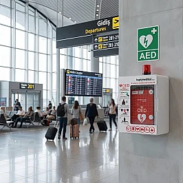 AED Defibrilatör Kabini Alarmlı Duvar Tipi (OED Dolabı) - 4