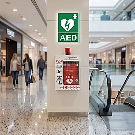 AED Defibrilatör Kabini Alarmlı Duvar Tipi (OED Dolabı) - 5
