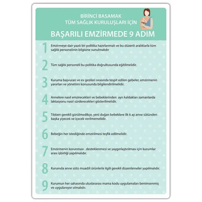 Başarılı Emzirmede 9 Adım Afişi (A3) - 1
