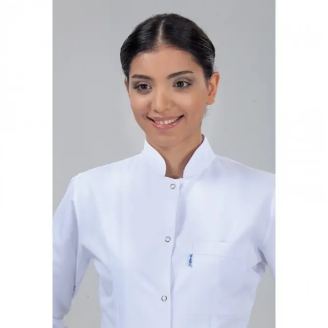 Bayan Doktor Önlüğü Hakim Yaka (Alpaka Kumaş) - 5