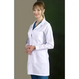 Bayan Doktor Önlüğü Klasik Yaka (Alpaka Kumaş) - 2