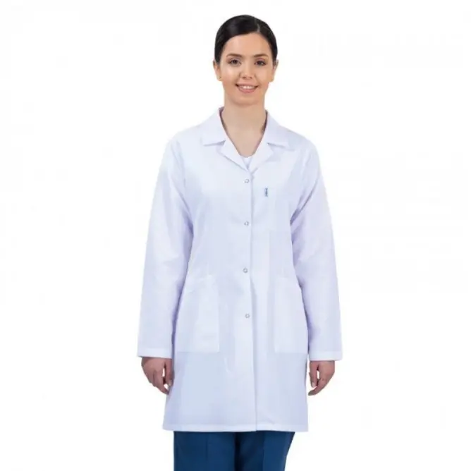 Bayan Doktor Önlüğü Klasik Yaka (Alpaka Kumaş) - 3