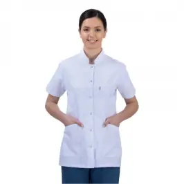 Bayan Hakim Yaka Kısa Kol Kısa Önlük (Alpaka Kumaş) - 1