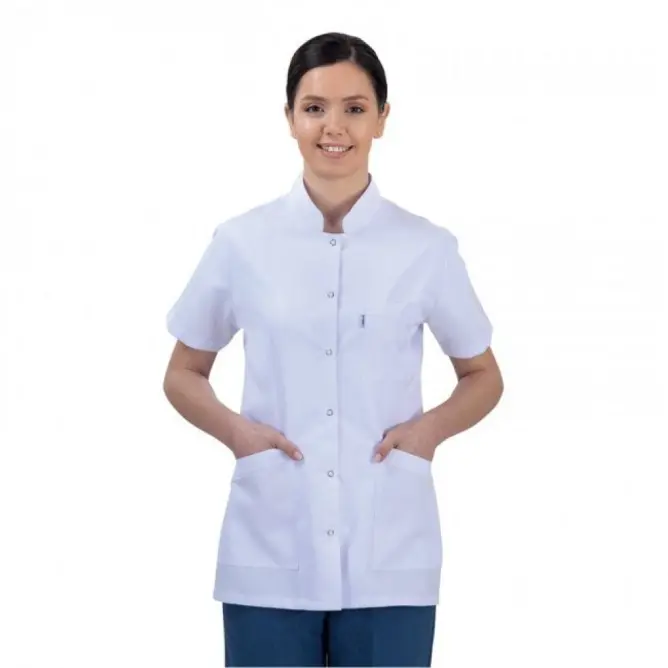 Bayan Hakim Yaka Kısa Kol Kısa Önlük (Alpaka Kumaş) - 1