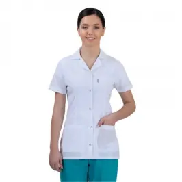 Bayan Kısa Kol Kısa Klasik Yaka Önlük (İnce Kumaş) - 3