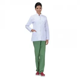 Bayan Öğretmen Önlüğü Hakim Yaka Kısa Boy (Alpaka Kumaş) - 1