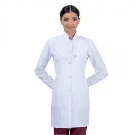 Bayan Öğretmen Önlüğü Hakim Yaka Uzun Boy (Alpaka Kumaş) - 3