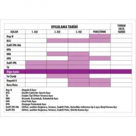 Bebek ve Çocuk Aşı Kartı - 2
