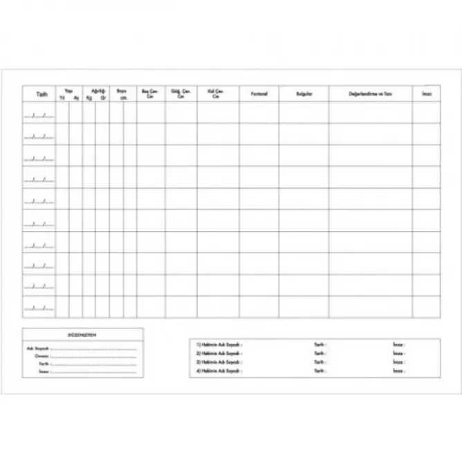 Bebek ve Çocuk İzleme Fişi (100’lü) - 1