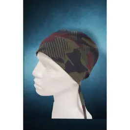 Bordo Kamuflaj Desenli Bone - 