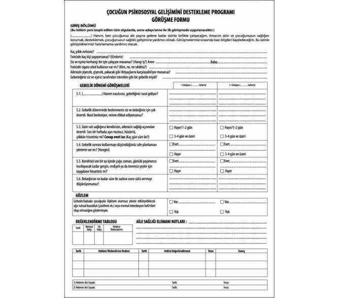 ÇPGD Görüşme Formu - 1