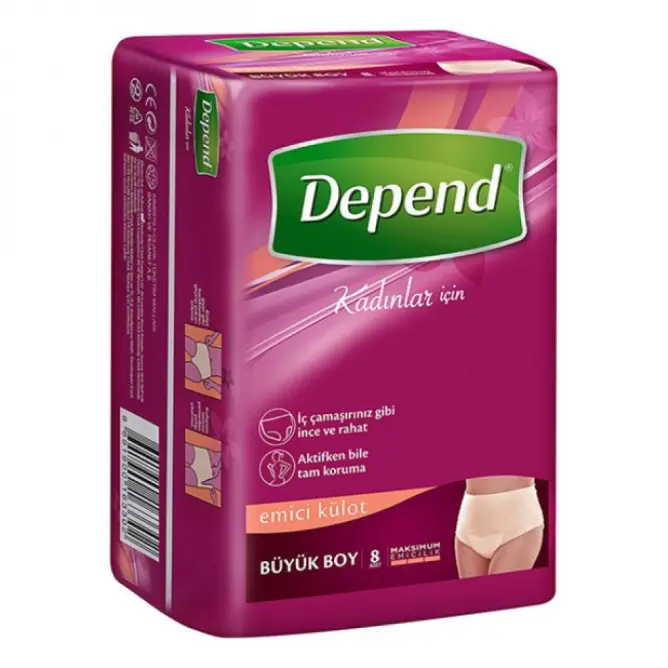 Depend Kadın Emici Külotlu Hasta Bezi - 1