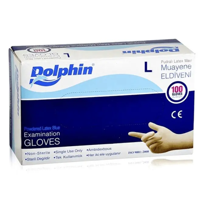 Dolphin Muayene Eldiveni Pudralı 100'lü - 1
