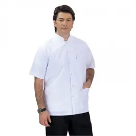 Erkek Hakim Yaka Kısa Kol Kısa Önlük (Alpaka Kumaş) - 3