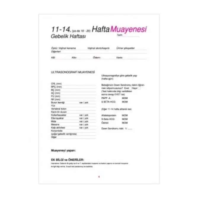 Gebe İzlem Formu - 3