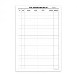 Gebe Lohusa Demir Kayıt Defteri - 