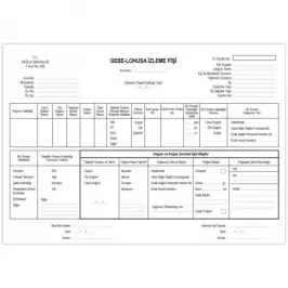 Gebe - Lohusa İzleme Fişi (100’lü) - 1