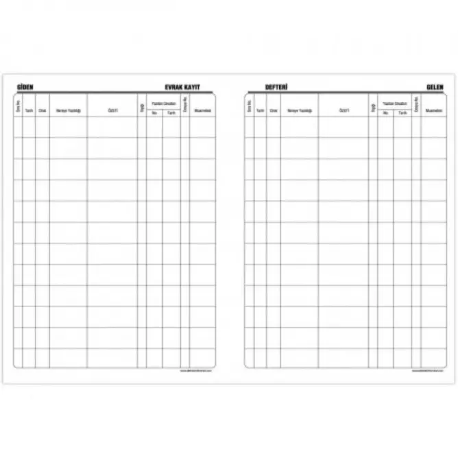 Gelen - Giden Evrak Defteri - 1