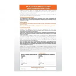 Kolorektal Kanser Taraması Bilgilendirilmiş Onam Formu - 