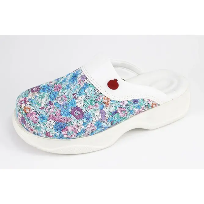 Nar Beyaz, Lacivert, Kırmızı, Desenli Ortopedik Terlik - 1