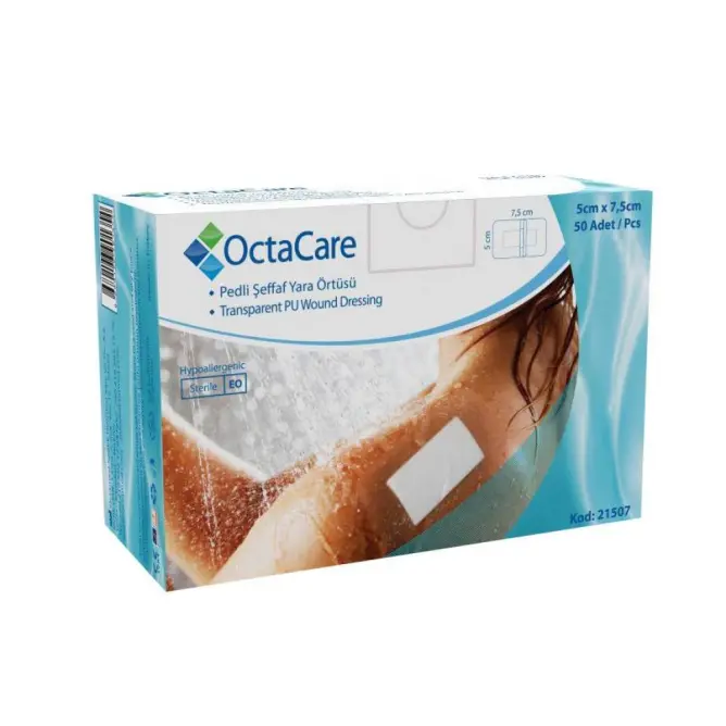 Octacare Steril Şeffaf Yara Örtüsü 5cm X 7,5cm - 1