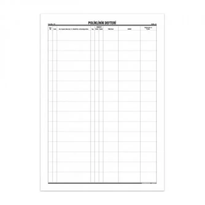 Poliklinik Defteri - 1