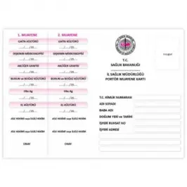 Portör Muayene Kartı - 2