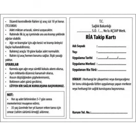 Ria Takip Kartı - 2