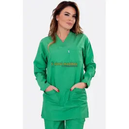 Tesettürlü Hemşire Forması V Yaka - 