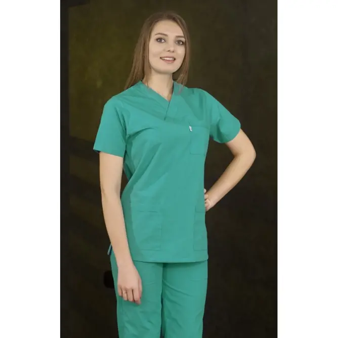 V (Cerrahi) Yaka Takım (Terikoton İnce Kumaş) - 2