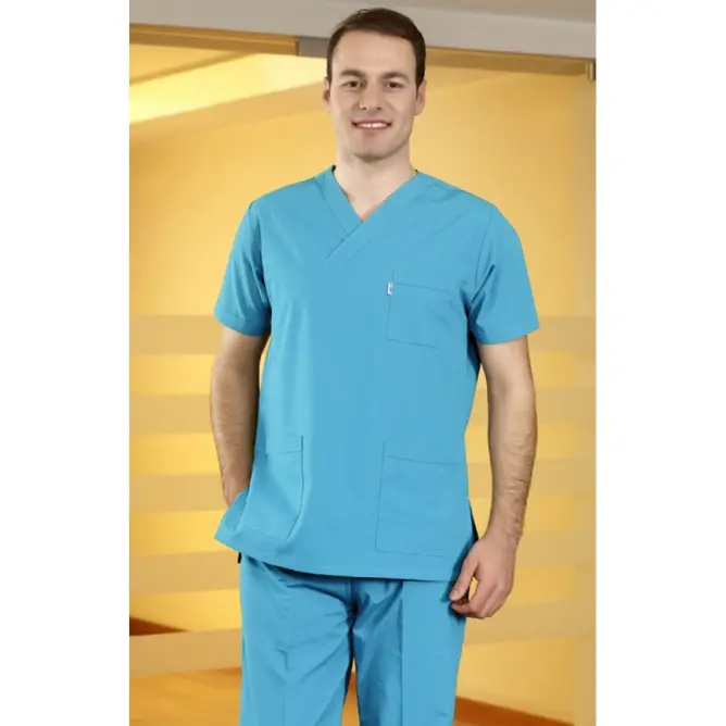 V (Cerrahi) Yaka Takım (Terikoton İnce Kumaş) - 8