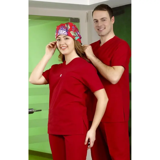 V (Cerrahi) Yaka Takım (Terikoton İnce Kumaş) - 9