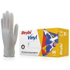 Beybi Pudrasız Vinil Muayene Eldiveni (100'lük) - 1