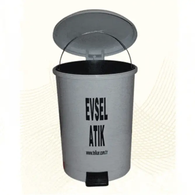 Yuvarlak Pedallı Evsel Atık Kovası 25 LT - 1